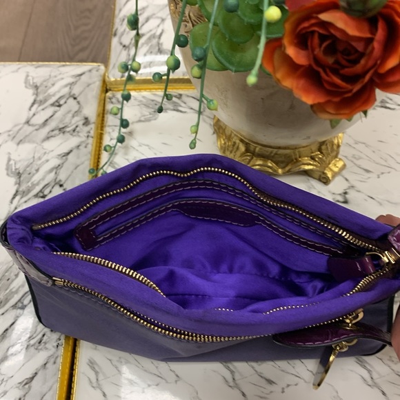 Stella McCartney Purple Satin Clutch Bag - Picture 12 of 16